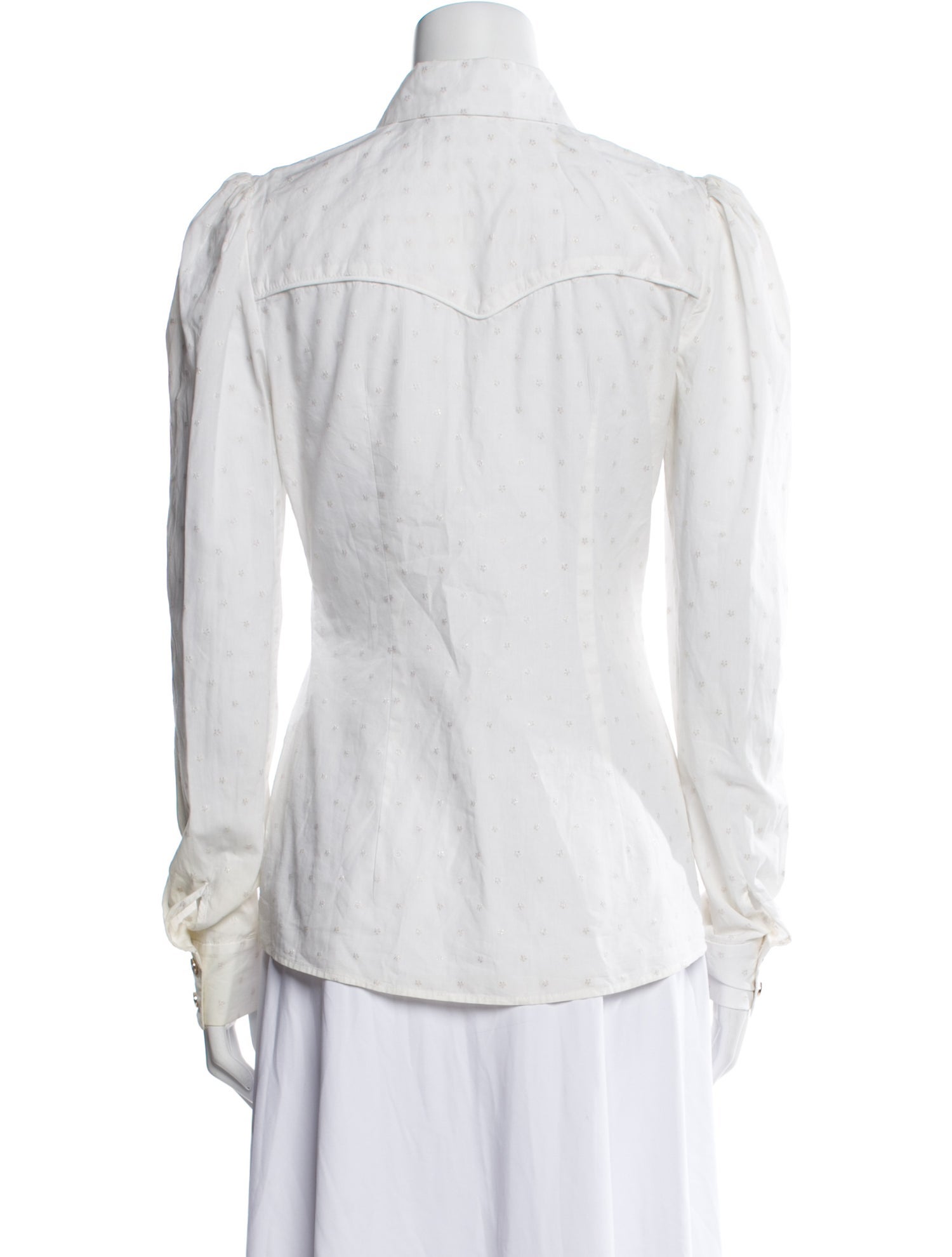 Caroline Constas Long Sleeve Button-Up Top